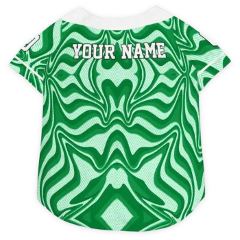Customized Boston Celtics Wavy Energy Green Dog Jersey