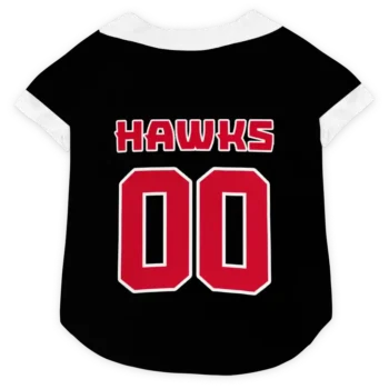 Personalized Atlanta Hawks Tail Hem Red Black Dog Jersey