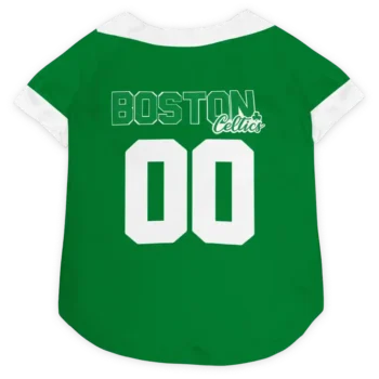 Personalized Boston Celtics Big Diamond Stripe Green White Dog Jersey