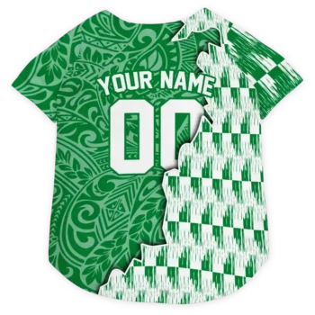 Personalized Boston Celtics T-Rex Patterns Green Dog Jersey