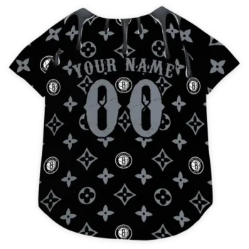Personalized Brooklyn Nets Monogram Classic Black Dog Jersey