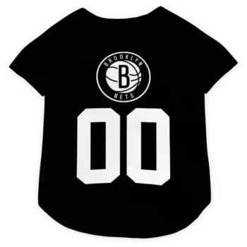 Personalized Brooklyn Nets Tuxedo Print Black Dog Jersey
