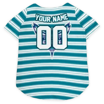 Personalized Charlotte Hornets Button Front Teal White Dog Jersey