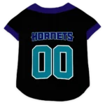 personalized-charlotte-hornets-tail-hem-teal-black-pet-jersey-best-selling.webp