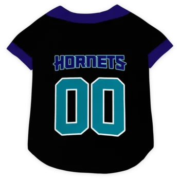 Personalized Charlotte Hornets Tail Hem Teal Black Dog Jersey