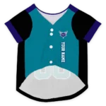 personalized-charlotte-hornets-tail-hem-teal-black-pet-jersey-best-selling.webp
