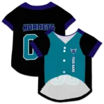 personalized-charlotte-hornets-tail-hem-teal-black-pet-jersey-best-selling.webp
