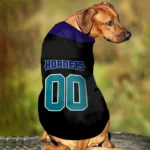 personalized-charlotte-hornets-tail-hem-teal-black-pet-jersey-best-selling.webp