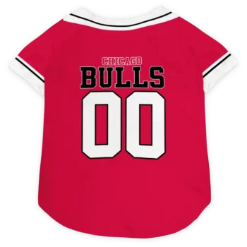 Personalized Chicago Bulls Big Diamond Stripe Red White Dog Jersey