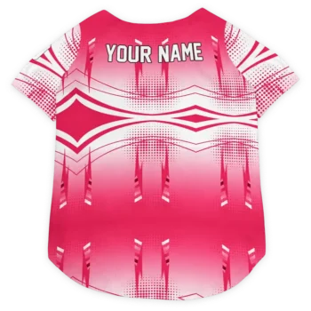 Personalized Chicago Bulls Geometric Burst Red White Dog Jersey