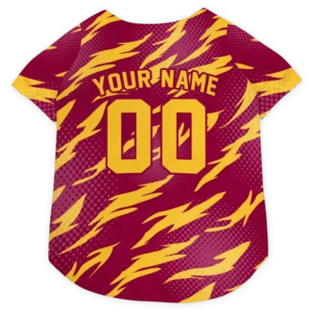 Personalized Cleveland Cavaliers Lightning Streaks Wine Dog Jersey