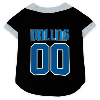 Personalized Dallas Mavericks Tail Hem Blue Black Dog Jersey
