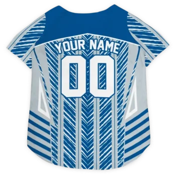 Personalized Dallas Mavericks Vivid Chevron Blue Dog Jersey