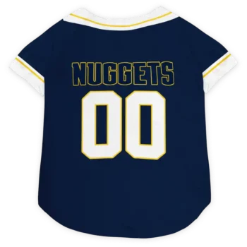 Personalized Denver Nuggets Big Diamond Stripe Blue White Dog Jersey