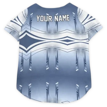 Personalized Denver Nuggets Geometric Burst Blue White Dog Jersey
