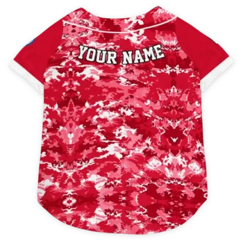 Personalized Detroit Pistons Daring Camo Red Dog Jersey