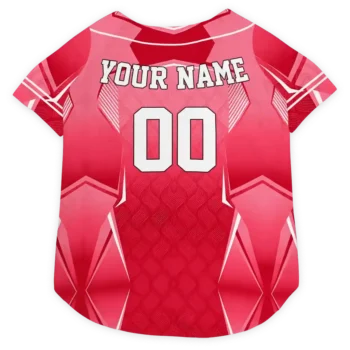 Personalized Detroit Pistons Striped Collar Red Dog Jersey