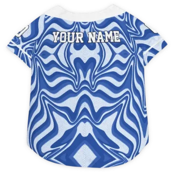 Personalized Golden State Warriors Wavy Energy Blue Dog Jersey