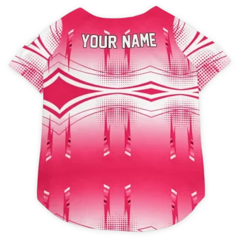 Personalized Houston Rockets Geometric Burst Red White Dog Jersey