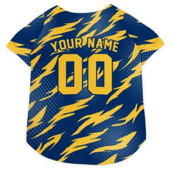 Personalized Indiana Pacers Lightning Streaks Blue Dog Jersey