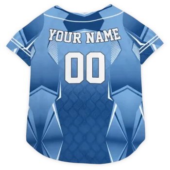 Personalized Indiana Pacers Striped Collar Blue Dog Jersey