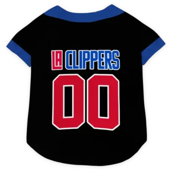 Personalized Los Angeles Clippers Tail Hem Red Black Dog Jersey