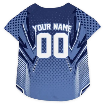 Personalized Memphis Grizzlies Chevron Polka Blue Dog Jersey