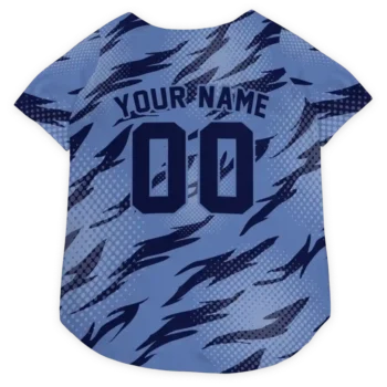 Personalized Memphis Grizzlies Lightning Streaks Blue Dog Jersey