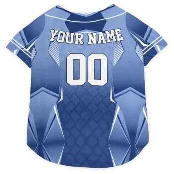 Personalized Memphis Grizzlies Striped Collar Blue Dog Jersey