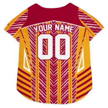 Personalized Miami Heat Vivid Chevron Red Dog Jersey