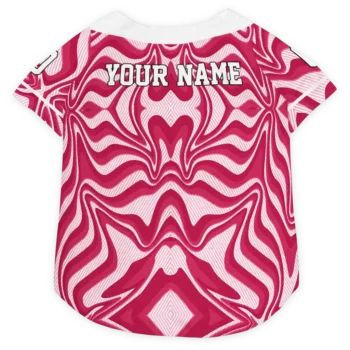Personalized Miami Heat Wavy Energy Red Dog Jersey