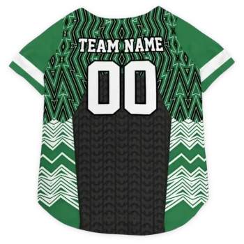 Personalized Milwaukee Bucks Chevron Zigzag Green Black Dog Jersey