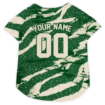 Personalized Milwaukee Bucks Contrast Layers Green Dog Jersey
