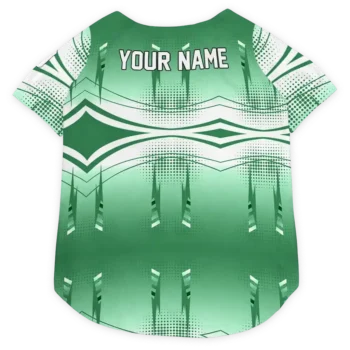 Personalized Milwaukee Bucks Geometric Burst Green White Dog Jersey