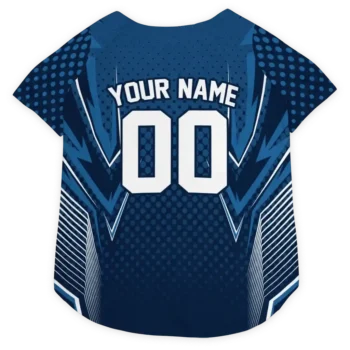 Personalized Minnesota Timberwolves Chevron Polka Midnight Blue Dog Jersey