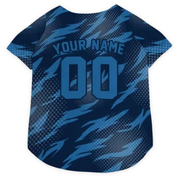 Personalized Minnesota Timberwolves Lightning Streaks Midnight Blue Dog Jersey