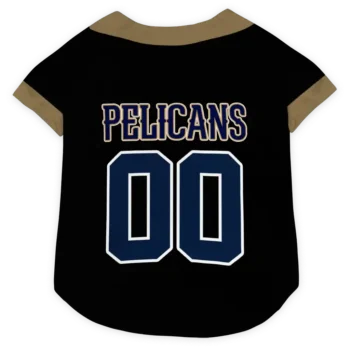 Personalized New Orleans Pelicans Tail Hem Navy Black Dog Jersey