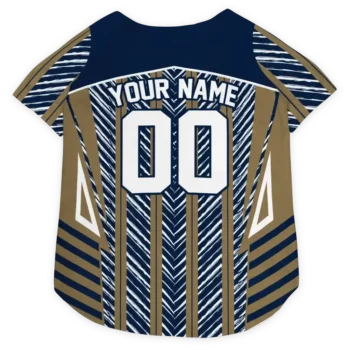 Personalized New Orleans Pelicans Vivid Chevron Navy Dog Jersey