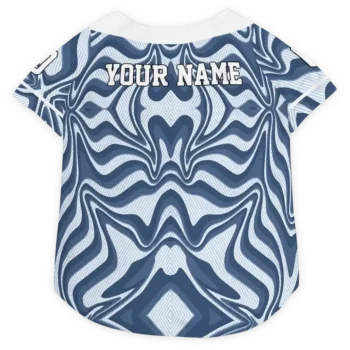 Personalized New Orleans Pelicans Wavy Energy Navy Dog Jersey