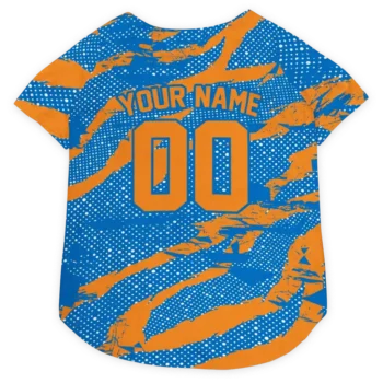 Personalized New York Knicks Contrast Layers Blue Dog Jersey