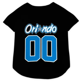 Personalized Orlando Magic Tail Hem Blue Black Dog Jersey
