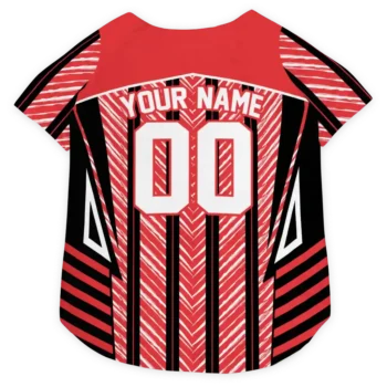 Personalized Portland Trail Blazers Vivid Chevron Red Dog Jersey