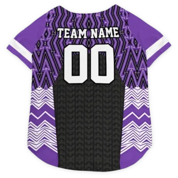 Personalized Sacramento Kings Chevron Zigzag Purple Black Dog Jersey