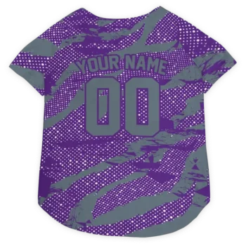 Personalized Sacramento Kings Contrast Layers Purple Dog Jersey
