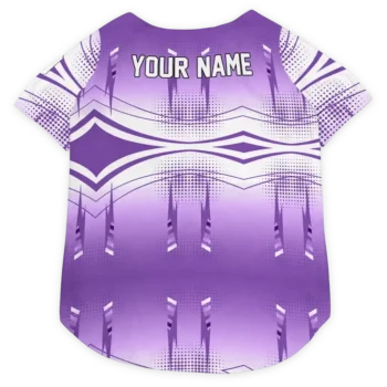 Personalized Sacramento Kings Geometric Burst Purple White Dog Jersey
