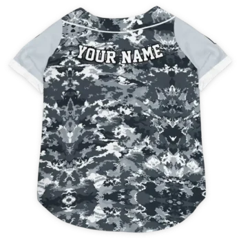 Personalized San Antonio Spurs Daring Camo Silver Dog Jersey
