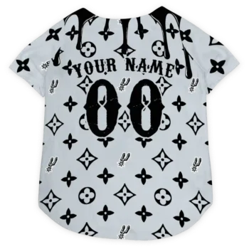 Personalized San Antonio Spurs Monogram Classic Silver Dog Jersey