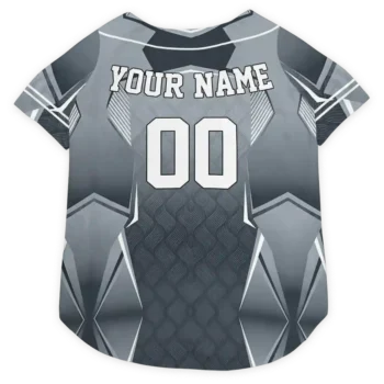 Personalized San Antonio Spurs Striped Collar Silver Dog Jersey