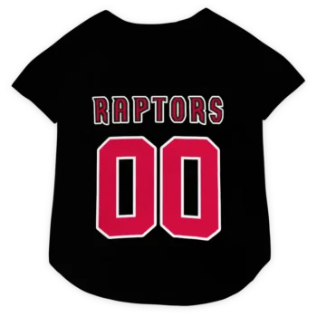 Personalized Toronto Raptors Tail Hem Red Black Dog Jersey