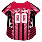 personalized-toronto-raptors-vivid-chevron-red-pet-jersey-best-selling.webp